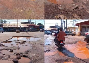 Conakry_Le carrefour du siège du RPG dégradé: les riverains sollicitent l&rsquo;aide des autorités