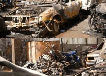 Conakry: plusieurs motos et véhicules calcinés dans un incendie au niveau d&rsquo;une station à Cosa