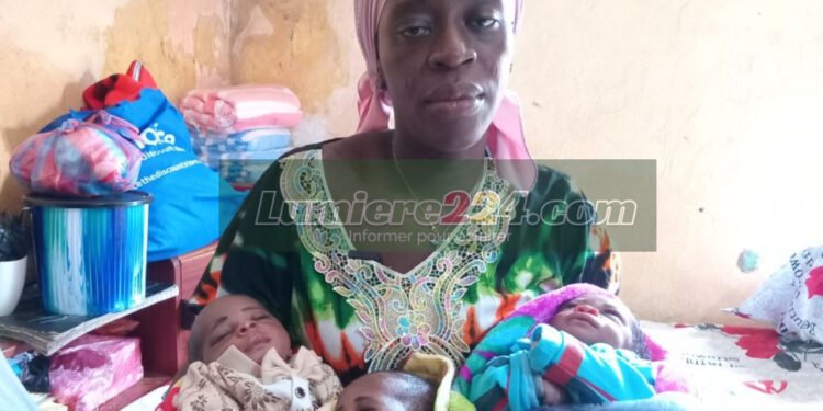 Conakry : mère de triplés, Mamadama Conté exprime ses inquiétudes et lance un appel à l’aide