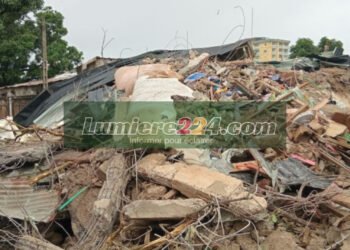 Conakry : un immeuble en construction R+5 s’effondre à Afia 2, bilan provisoire 5 morts